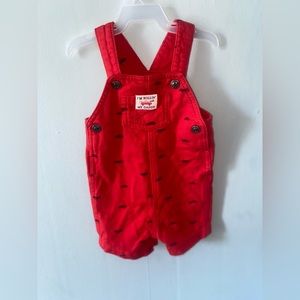 Carters rolling with daddy short overalls 9m